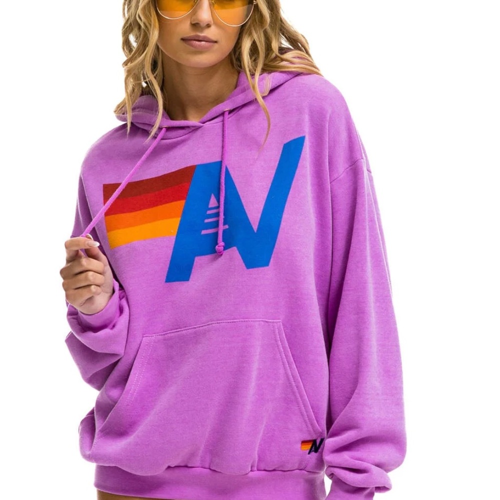 2 for 1! Aviator Nation Purple Hoodies with Blue and Red Accents